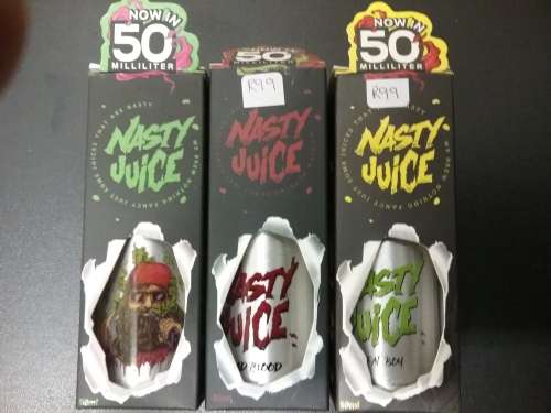 Eliquid Nasty vape liquid. 50ml. Bid per unit