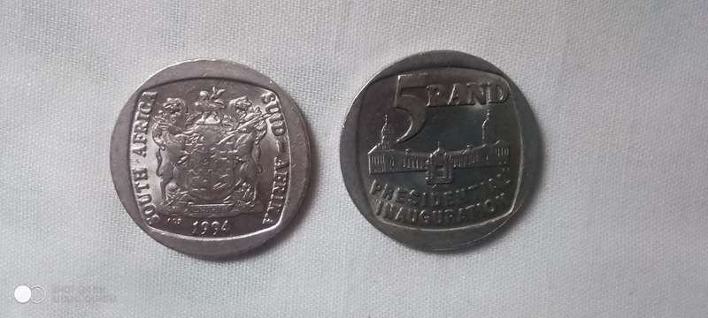 1994 Presidential Inauguration R5 coin