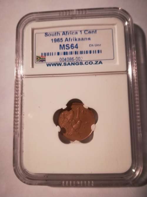1965 Afrikaans one cent