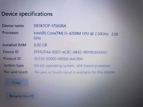 Gigabyte Q2556 i5 4th gen