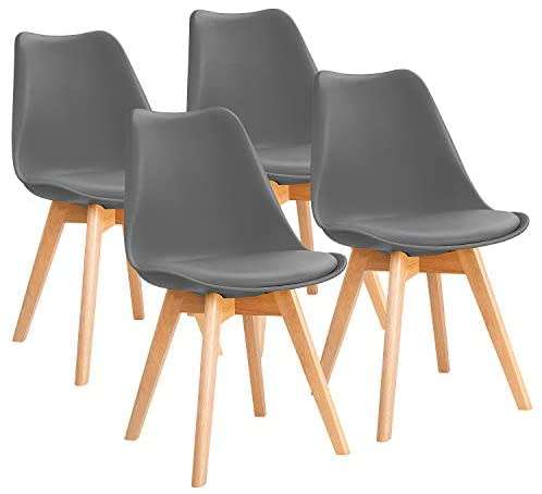 Padded Solid Wood Legs Dining Kitchen Chair