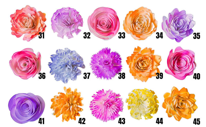 PAPER FLOWER DESIGNS :  SVG FILES FOR CRICUT / MAKER 3 / CIRICUT EXPLORER