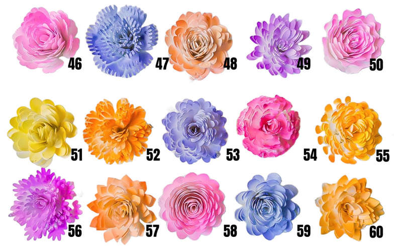 PAPER FLOWER DESIGNS :  SVG FILES FOR CRICUT / MAKER 3 / CIRICUT EXPLORER