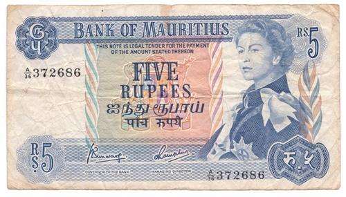 Mauritius Five Rupees