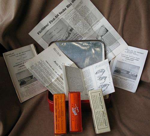 Vintage Fitzsimons Snake Bite Kit First-Aid Outfit 1959 - 1964 - Sealed Serums & Instructions