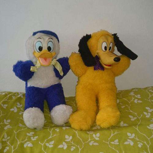 Vintage Donald Duck and Pluto Plush Toys
