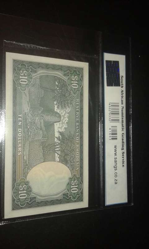 RHODESIA 10 DOLLARS