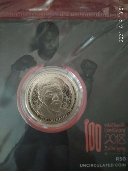 2018 MANDELA CENTENARY R50 BRONZE UNCIRCULATED COIN