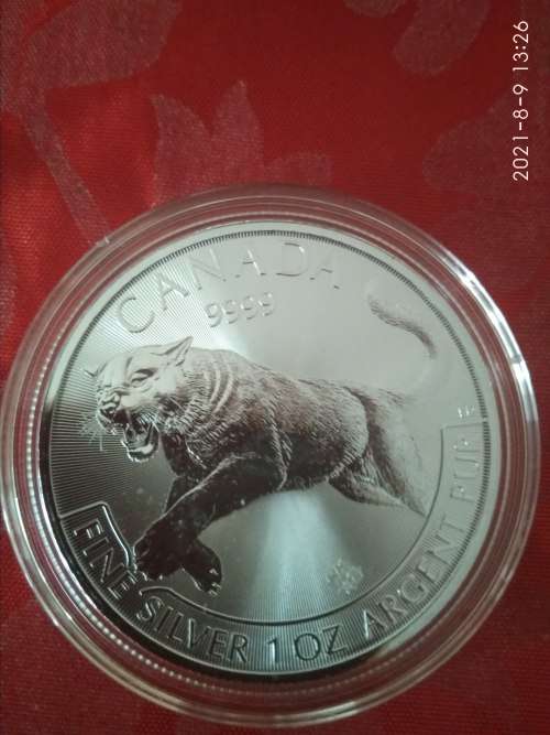 2016 1OZ SILVER CANADIAN COUGAR UNCIRCULATED