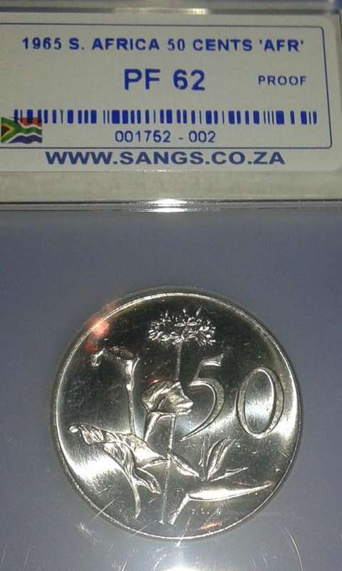 1965 RSA PROOF 50 CENT PF62!