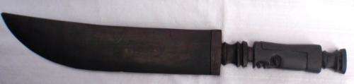 AFRICAN HAND CARVED IN DARK WOOD - SABRE - STUNNING AFRO CHIC DECOR ITEM - COLLECTIBLE