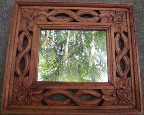 GORGEOUS BALI, HAND CARVED WOODEN FRAME WITH MIRROR - STUNNING!!!