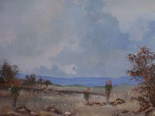 BEAUTIFUL ORIGINAL BY WENDY MILLS - 'AFRICAN LANDSCAPE' - GOOD PRICE!!!