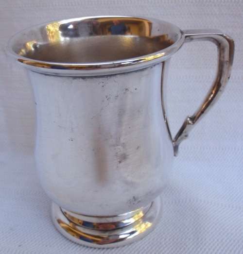 VINTAGE - LOVELY LITTLE EPNS, SILVER PLATED CUP - CHRISTENING CUP?