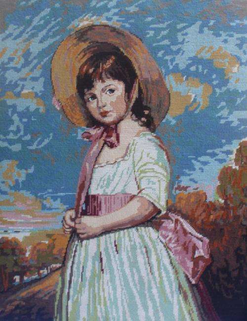 TAPESTRY - GORGEOUS LARGE PIECE IN GOOD CONDITION,LOOSE TAPESTRY, BODY PETITE POINT - GOOD PRICE!!!