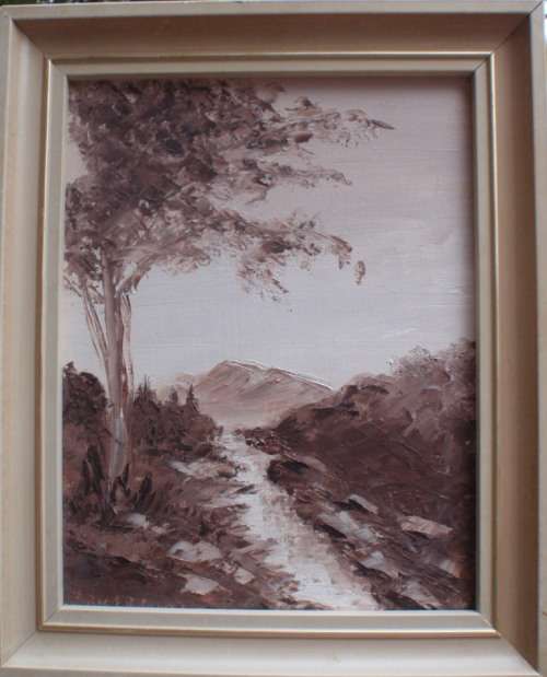 VINTAGE: PAIR OF ORIGINALS by LISTED ARTIST, ERIK BREWER - STUNNING SEPIA MONOCHROME HUES!!!