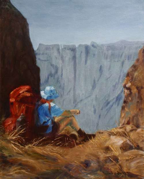 ORIGINAL OIL PAINTING by THELMA BLOMEYER "HEAVEN'S DOOR" FABULOUS PIECE OF ART READY TO HANG!