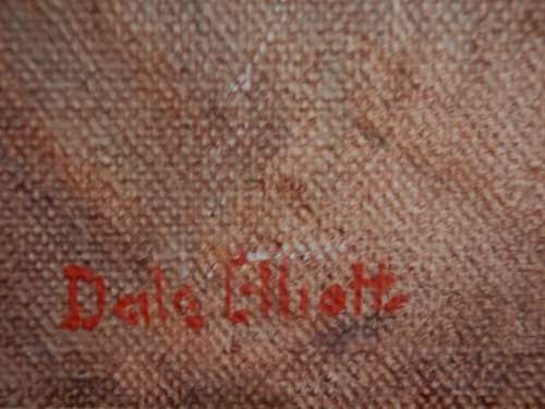 LOW START!!! - ORIGINAL DALE ELLIOTT PAINTING - LISTED ARTIST - LOW START!