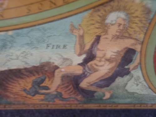 AMAZING `MAP OF THE WORLD`  HAND PAINTED BY `THE VICTORIA STUDIO` COPY OF MAP 1626! GOOD CONDITION