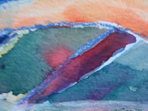 STUNNING ORIGINAL WATERCOLOUR `ABSTRACT BIRD OF PARADISE` TASTEFULLY FRAMED, READY TO HANG