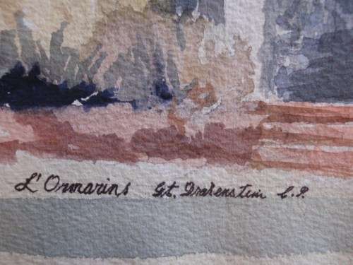 AMAZING ORIGINAL WATERCOLOUR OF DR. ANTON RUPERT`S FARM by E.G.GREEN - REAL CHARACTER PIECE!