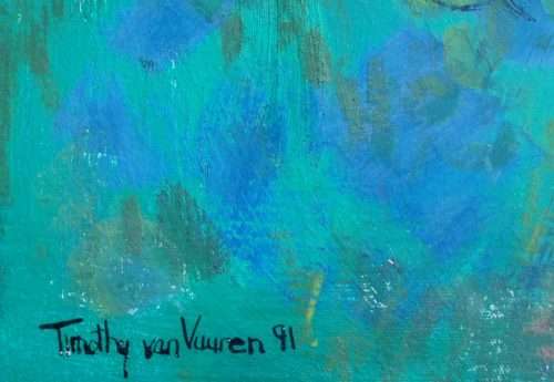 ORIGINAL S.AFRICAN ARTIST, TIMOTHY VAN VUUREN - DELIGHTFUL PAINTING - QUIRKY and ENDEARING STYLE.