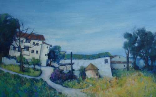 ORIGINAL S.AFRICAN ARTIST, TIMOTHY VAN VUUREN - DELIGHTFUL PAINTING - QUIRKY and ENDEARING STYLE.