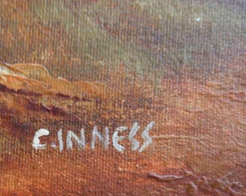 ORIGINAL CLARA INNESS 1874-1932 - INVESTMENT ART - SELLING AT AUCTION FOR R8,800 CHARMING LANDSCAPE