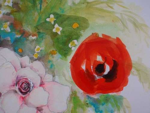 STUNNING AND BEAUTIFUL ORIGINAL PAINTING - UNUSUAL STYLE - FRESH AND LOVELY