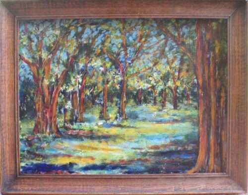 IMPRESSIONIST STYLE ORIGINAL PAINTING `FOREST DELL` - DELIGHTFUL TREESCAPE