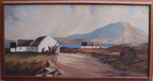 PAIR OF ORIGINAL OIL PAINTINGS BY IRISH ARTISTS `CROFTERS COTTAGES` IN CONNEMARE - THEY ARE AMAZING
