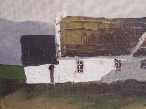 PAIR OF ORIGINAL OIL PAINTINGS BY IRISH ARTISTS `CROFTERS COTTAGES` IN CONNEMARE - THEY ARE AMAZING