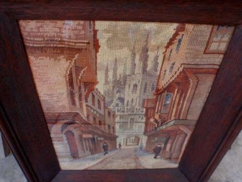 ANTIQUE TAPESTRY IN THE MOST MAGNIFICENT LARGE OAK FRAME - GORGEOUS MELLOW, NEUTRAL COLOURS.