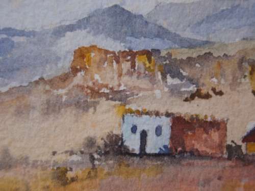 VINTAGE, PRECIOUS LITTLE ORIGINAL WATERCOLOUR by GILLESPIE `NEAR CLARENS`