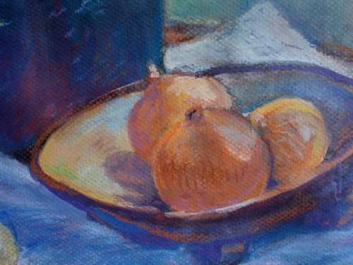 ABSTRACT ORIGINAL PASTEL by E.MARRIOTT - INDIGENOUS STILL LIFE - WELL FRAMED