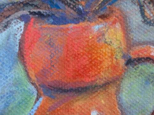 ABSTRACT ORIGINAL PASTEL by E.MARRIOTT - INDIGENOUS STILL LIFE - WELL FRAMED