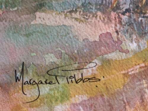FABULOUS ORIGINAL MARGARET GIBBS WATERCOLOUR `GEESE` EXCELLENTLY EXECUTED, WELL FRAMED - BARGAIN!