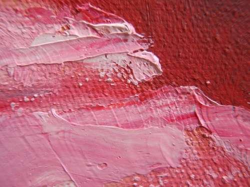 FABULOUS `DEGAS STYLE` BALLET DANCER signed JULIENNE. RICH CORAL, PEACHY HUES.  REALLY LOVELY!