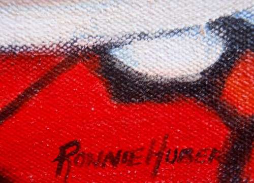 AMAZING AND BEAUTIFUL ORIGINAL, RONNIE HUBER OIL PAINTING `PERSIMMONS` TROPICAL DECOR DELIGHT!