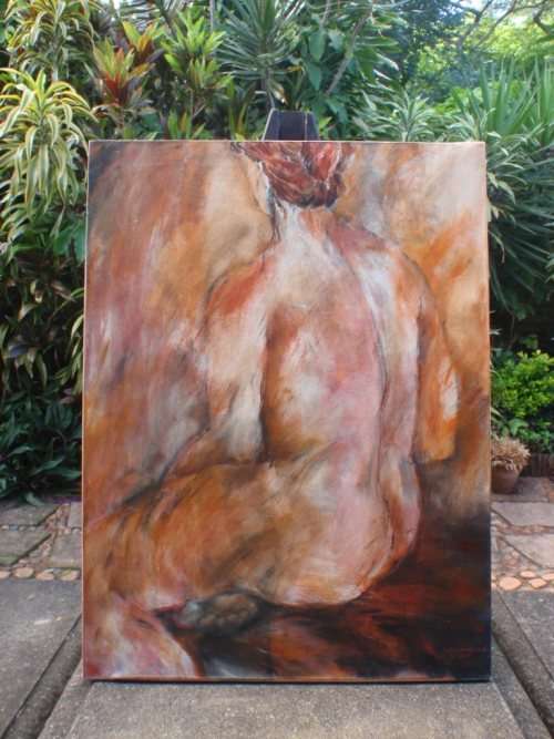 STUNNING ORIGINAL LESLEY MAGWOOD-FRASER ORIGINAL - WELL KNOWN S.AFRICAN ARTIST. SOPHISTICATED NUDE