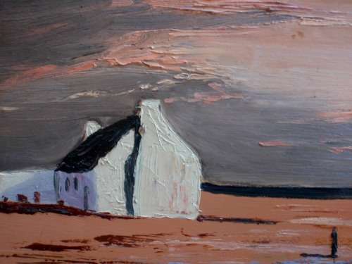 VINTAGE - AMAZING ORIGINAL OIL by LARA SMITH (CIRCA 1981) MONOCHROMATIC PALETTE KNIFE - INCREDIBLE!