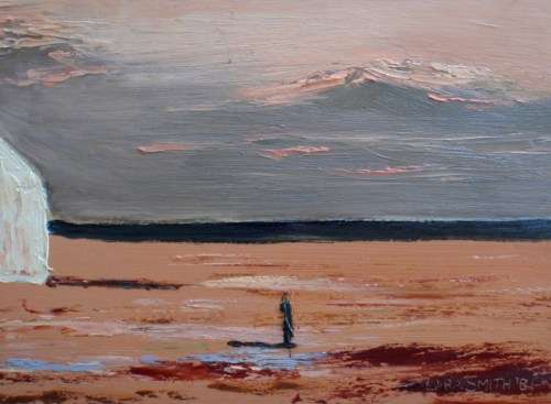 VINTAGE - AMAZING ORIGINAL OIL by LARA SMITH (CIRCA 1981) MONOCHROMATIC PALETTE KNIFE - INCREDIBLE!