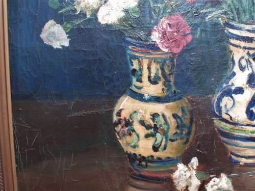 Majestic old Impressionist still life - wonderful original piece! Fabulous character painting.