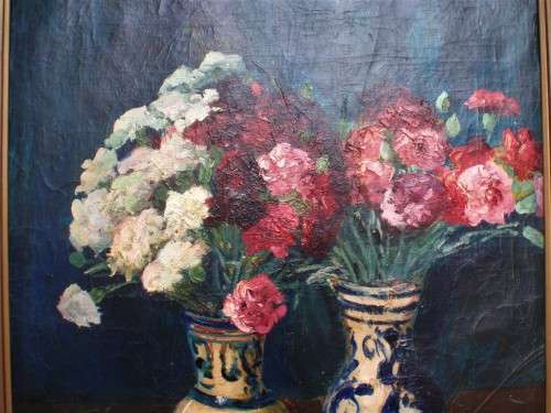 Majestic old Impressionist still life - wonderful original piece! Fabulous character painting.