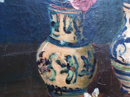 Majestic old Impressionist still life - wonderful original piece! Fabulous character painting.