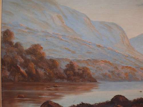 S.African vintage landscapes - a pair signed P.Wort. Gorgeous old oils in ebonized frames.