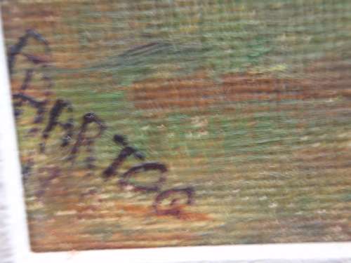 Vintage original oil painting of poplar trees in Clarens. Signed by artist. Wonderful piece
