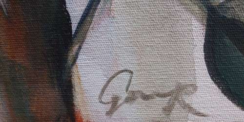 Stunning original contemporary painting - signed by artist. Oil on canvas  lovely minimalist image.