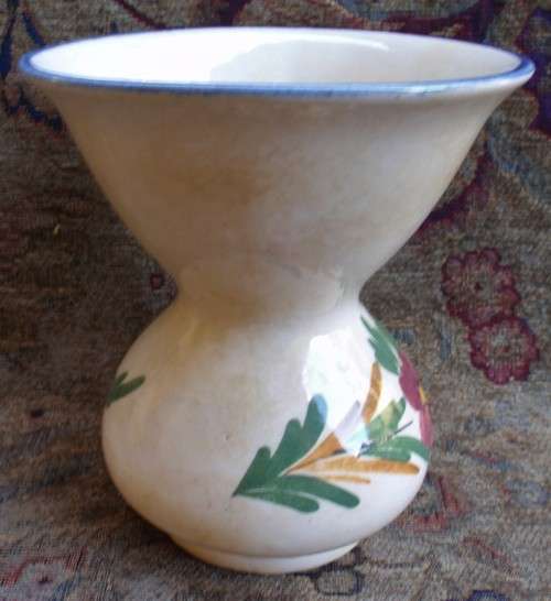 Vintage hand painted vase - charming cottagey piece.