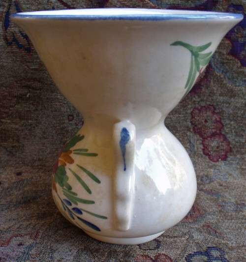 Vintage hand painted vase - charming cottagey piece.